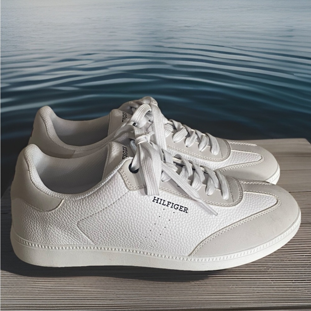 🆕 Tommy Hilfiger TMBREGAN-M White Sneakers Men’s Size 9.5